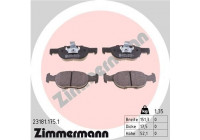 Brake Pad Set, disc brake 23181.175.1 Zimmermann
