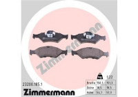 Brake Pad Set, disc brake 23200.185.1 Zimmermann