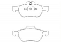 Brake Pad Set, disc brake 2321502 Textar