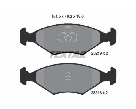 Brake Pad Set, disc brake 2321901 Textar