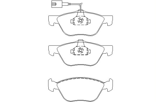 Brake Pad Set, disc brake 2322201 Textar