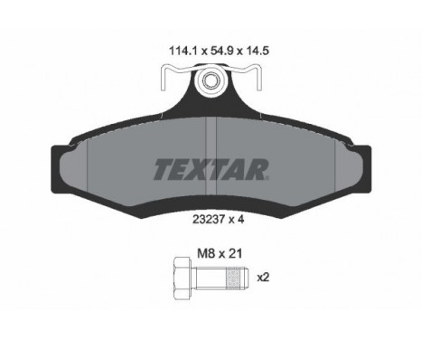 Brake Pad Set, disc brake 2323701 Textar