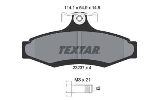 Brake Pad Set, disc brake 2323701 Textar