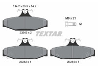 Brake Pad Set, disc brake 2324201 Textar