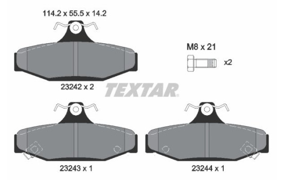 Brake Pad Set, disc brake 2324201 Textar