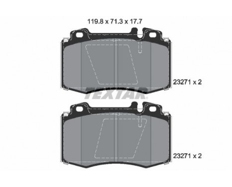 Brake Pad Set, disc brake 2327102 Textar, Image 2