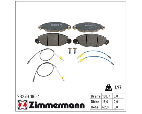Brake Pad Set, disc brake 23273.180.1 Zimmermann, Image 2