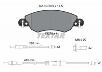 Brake Pad Set, disc brake 2327601 Textar