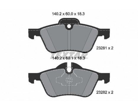 Brake Pad Set, disc brake 2328101 Textar, Image 2