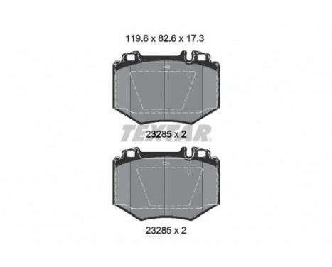 Brake Pad Set, disc brake 2328501 Textar, Image 2