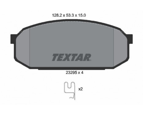 Brake Pad Set, disc brake 2329501 Textar