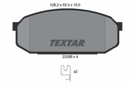 Brake Pad Set, disc brake 2329501 Textar