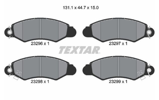 Brake Pad Set, disc brake 2329601 Textar