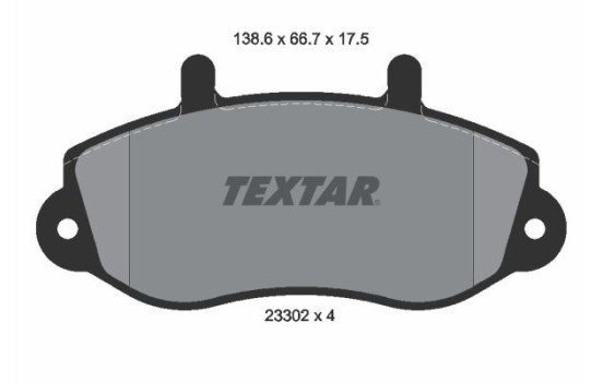 Brake Pad Set, disc brake 2330201 Textar, Image 2