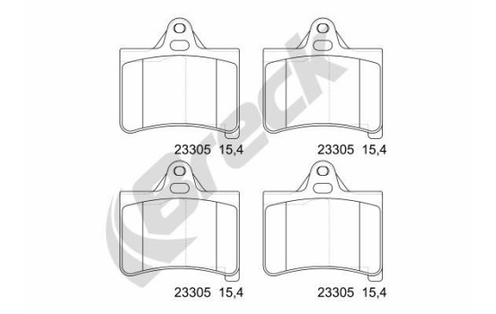 Brake pad set, disc brake 23305 00 702 00 Breck