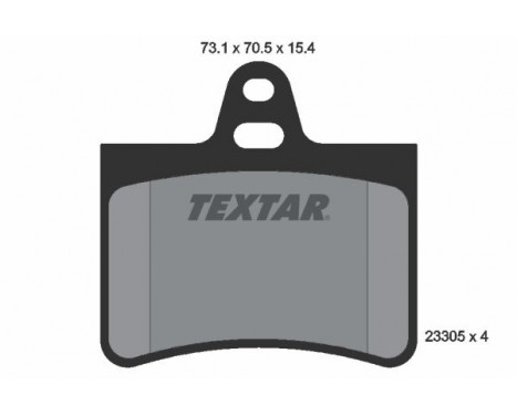 Brake Pad Set, disc brake 2330501 Textar, Image 2