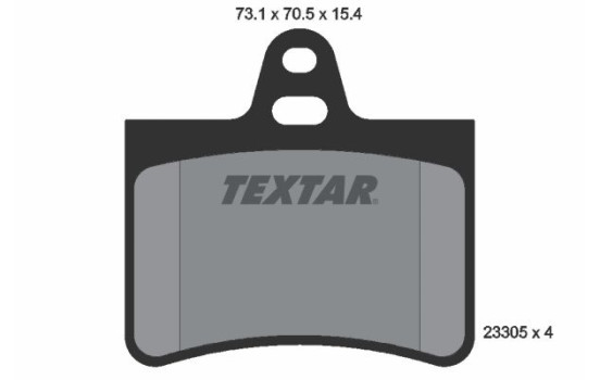 Brake Pad Set, disc brake 2330501 Textar, Image 2