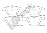 Brake pad set, disc brake 23312 00 551 20 Breck