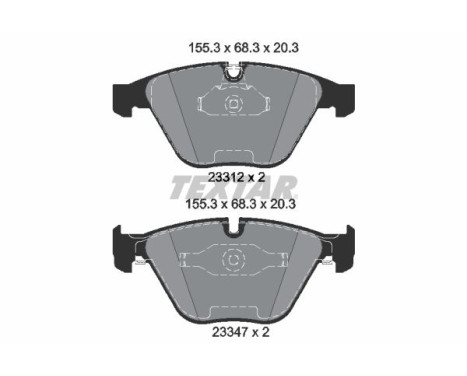 Brake Pad Set, disc brake 2331207 Textar, Image 2