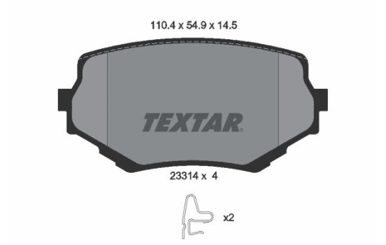 Brake Pad Set, disc brake 2331401 Textar