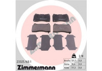 Brake Pad Set, disc brake 23325.160.1 Zimmermann