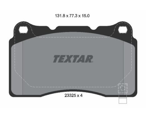 Brake pad set, disc brake 2332501 Textar