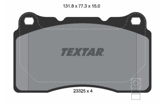 Brake pad set, disc brake 2332501 Textar