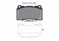 Brake Pad Set, disc brake 2332502 Textar