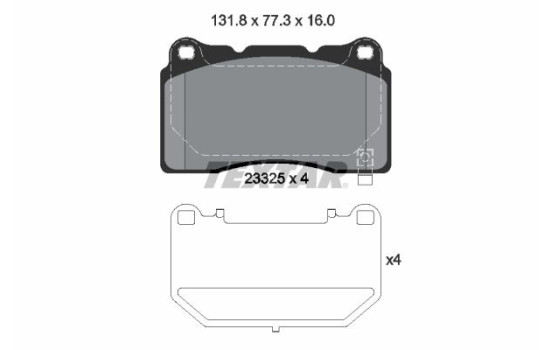 Brake Pad Set, disc brake 2332502 Textar