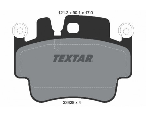 Brake Pad Set, disc brake 2332902 Textar, Image 2