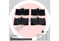 Brake Pad Set, disc brake 23331.160.1 Zimmermann