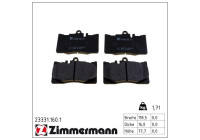 Brake Pad Set, disc brake 23331.160.1 Zimmermann