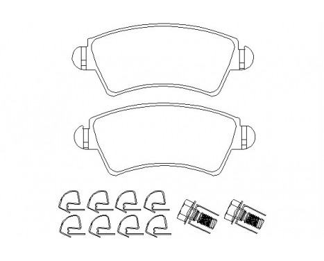 Brake Pad Set, disc brake 2333201 Textar