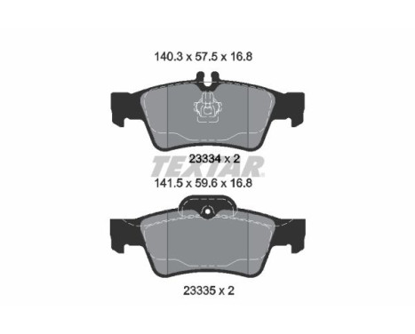 Brake Pad Set, disc brake 2333403 Textar, Image 2