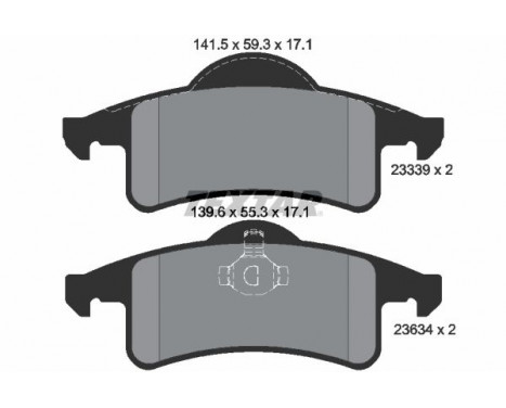 Brake Pad Set, disc brake 2333901 Textar