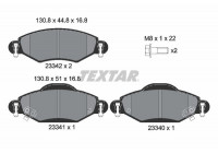 Brake Pad Set, disc brake 2334001 Textar