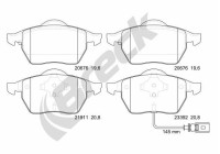 Brake pad set, disc brake 23392 00 701 10 Breck