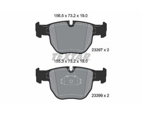 Brake Pad Set, disc brake 2339703 Textar, Image 2