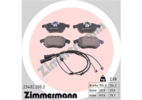 Brake Pad Set, disc brake 23402.200.2 Zimmermann