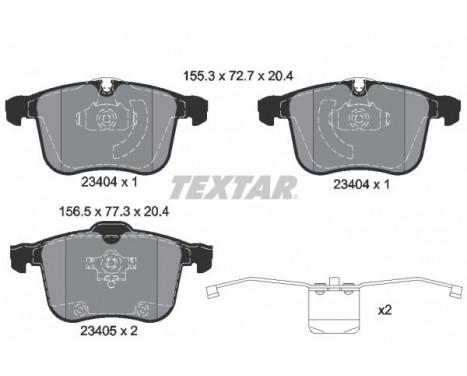 Brake Pad Set, disc brake 2340404 Textar