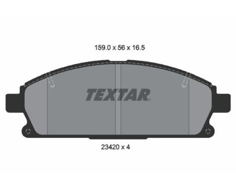 Brake Pad Set, disc brake 2342004 Textar