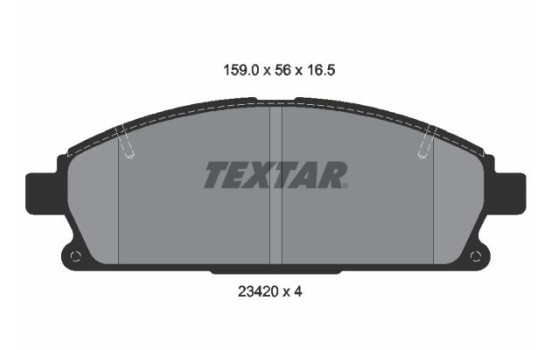 Brake Pad Set, disc brake 2342004 Textar