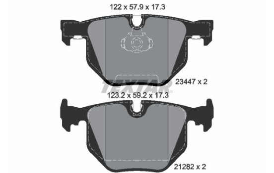 Brake Pad Set, disc brake 2344702 Textar, Image 2