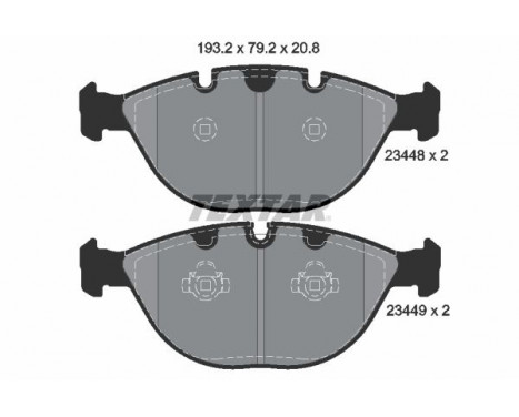 Brake Pad Set, disc brake 2344801 Textar, Image 2