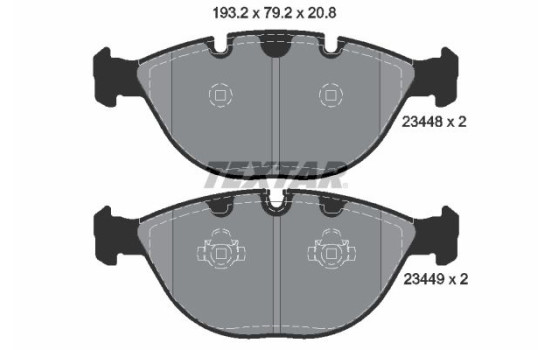 Brake Pad Set, disc brake 2344801 Textar, Image 2