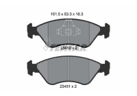 Brake Pad Set, disc brake 2345001 Textar