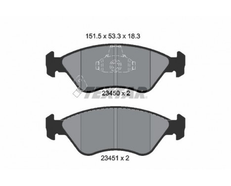 Brake Pad Set, disc brake 2345001 Textar