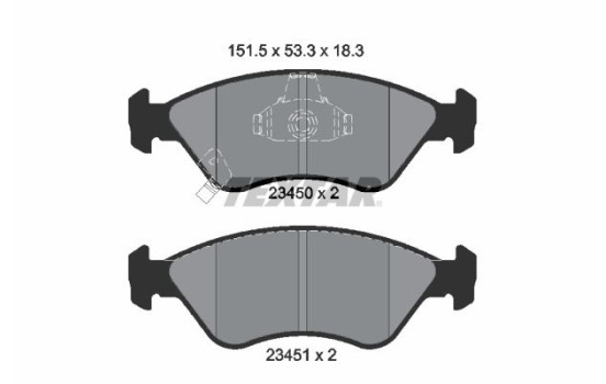 Brake Pad Set, disc brake 2345001 Textar