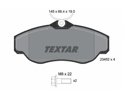 Brake Pad Set, disc brake 2345201 Textar, Image 2