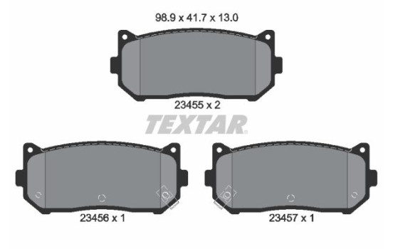 Brake Pad Set, disc brake 2345501 Textar
